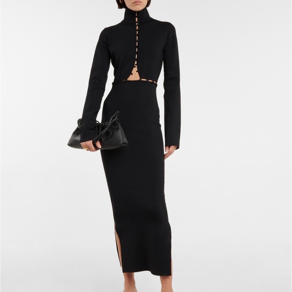 NANUSHKA Kaida mockneck cut-out midi dress - Picture 1 of 8